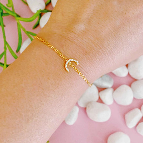 Dainty Sparkle Initial Bracelet king-general-store-5710.myshopify.com