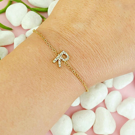 Dainty Sparkle Initial Bracelet king-general-store-5710.myshopify.com