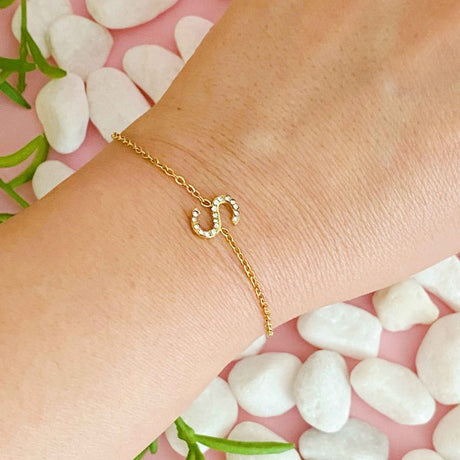 Dainty Sparkle Initial Bracelet king-general-store-5710.myshopify.com