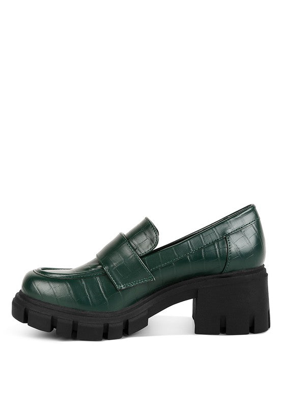 Benz Chunky Block Heel Loafers king-general-store-5710.myshopify.com