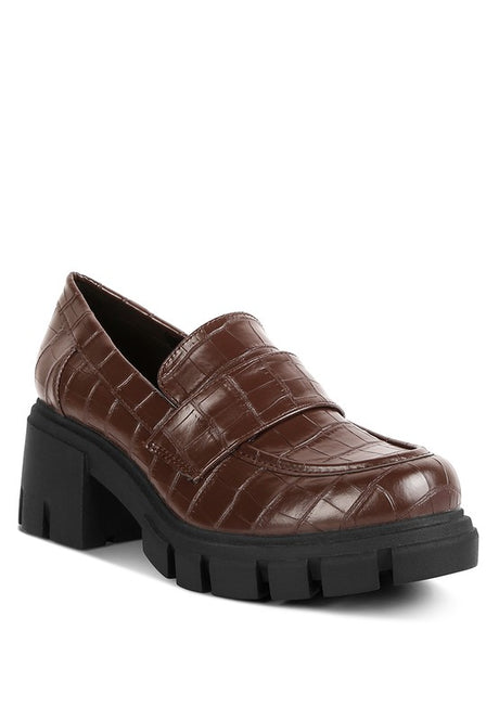 Benz Chunky Block Heel Loafers king-general-store-5710.myshopify.com