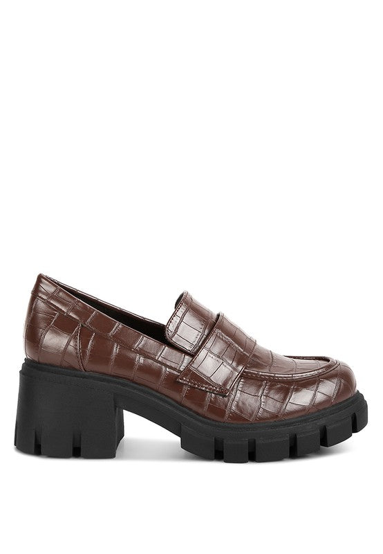 Benz Chunky Block Heel Loafers king-general-store-5710.myshopify.com