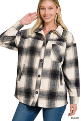 Oversized Yarn Dyed Plaid Longline Shacket king-general-store-5710.myshopify.com