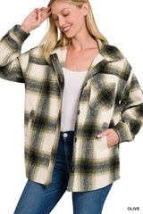 Oversized Yarn Dyed Plaid Longline Shacket king-general-store-5710.myshopify.com