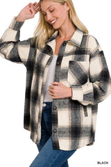 Oversized Yarn Dyed Plaid Longline Shacket king-general-store-5710.myshopify.com