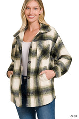 Oversized Yarn Dyed Plaid Longline Shacket king-general-store-5710.myshopify.com