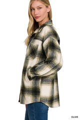 Oversized Yarn Dyed Plaid Longline Shacket king-general-store-5710.myshopify.com