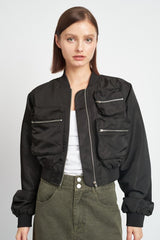 Cropped Bomber Jacket king-general-store-5710.myshopify.com