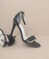 OASIS SOCIETY Dublin - Metal Stud Open Toe Heels king-general-store-5710.myshopify.com