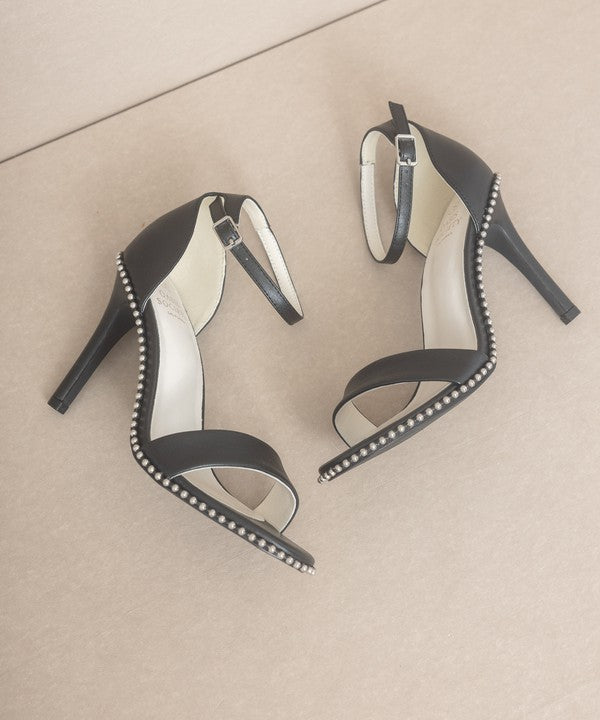 OASIS SOCIETY Dublin - Metal Stud Open Toe Heels king-general-store-5710.myshopify.com