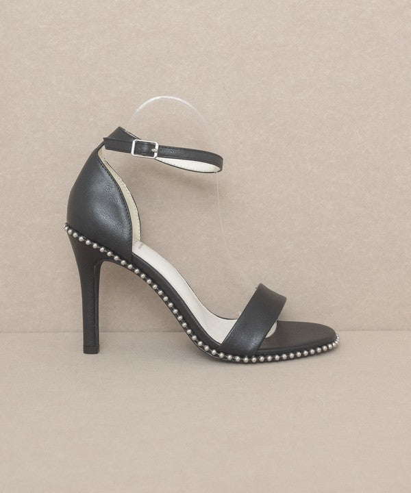 OASIS SOCIETY Dublin - Metal Stud Open Toe Heels king-general-store-5710.myshopify.com