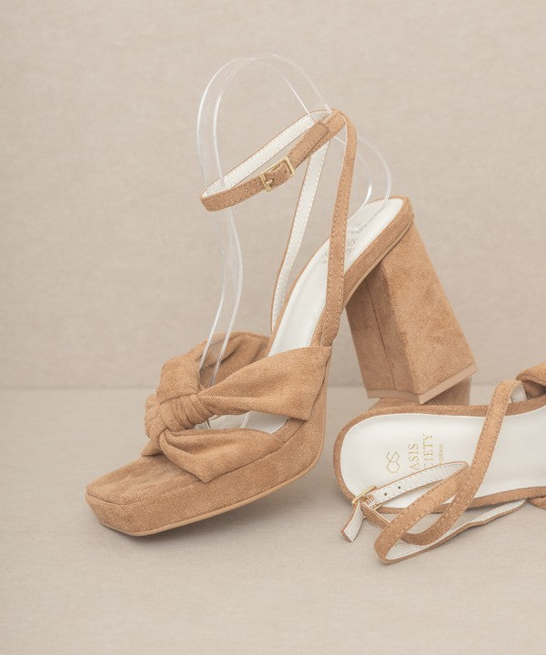 OASIS SOCIETY Zoey - Knotted Band Platform Heels king-general-store-5710.myshopify.com