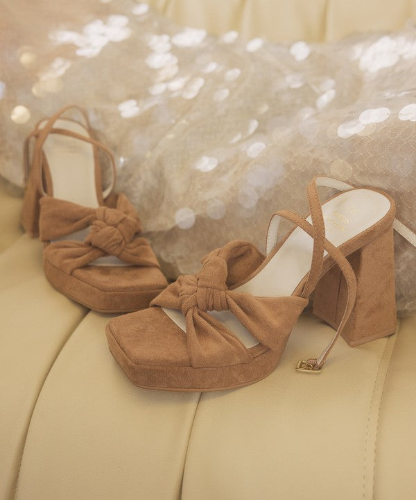 OASIS SOCIETY Zoey - Knotted Band Platform Heels king-general-store-5710.myshopify.com