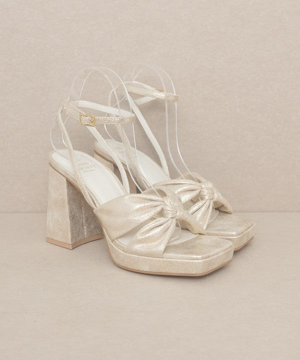 OASIS SOCIETY Zoey - Knotted Band Platform Heels king-general-store-5710.myshopify.com