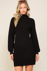 Black Long Sleeve Sweater Dress king-general-store-5710.myshopify.com