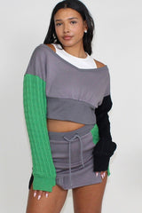 Cropped Casual Lounge Skirt Set king-general-store-5710.myshopify.com