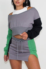 Cropped Casual Lounge Skirt Set king-general-store-5710.myshopify.com