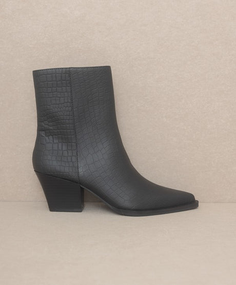 OASIS SOCIETY Miley - Alligator Print Booties king-general-store-5710.myshopify.com