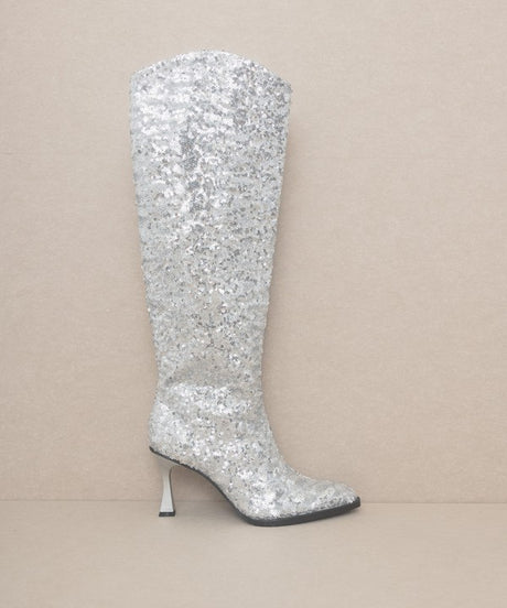 OASIS SOCIETY Jewel - Knee High Sequin Boots king-general-store-5710.myshopify.com