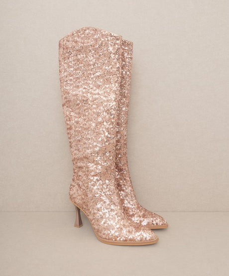 OASIS SOCIETY Jewel - Knee High Sequin Boots king-general-store-5710.myshopify.com