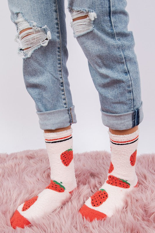 Berry Women's fuzzy crew socks king-general-store-5710.myshopify.com