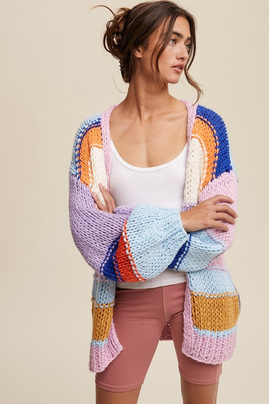 Hand Knit Multi Striped Cardigan king-general-store-5710.myshopify.com