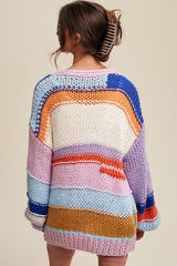 Hand Knit Multi Striped Cardigan king-general-store-5710.myshopify.com