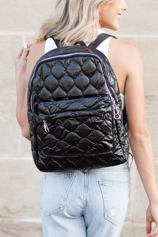 Jade Metallic Puffer Backpack king-general-store-5710.myshopify.com