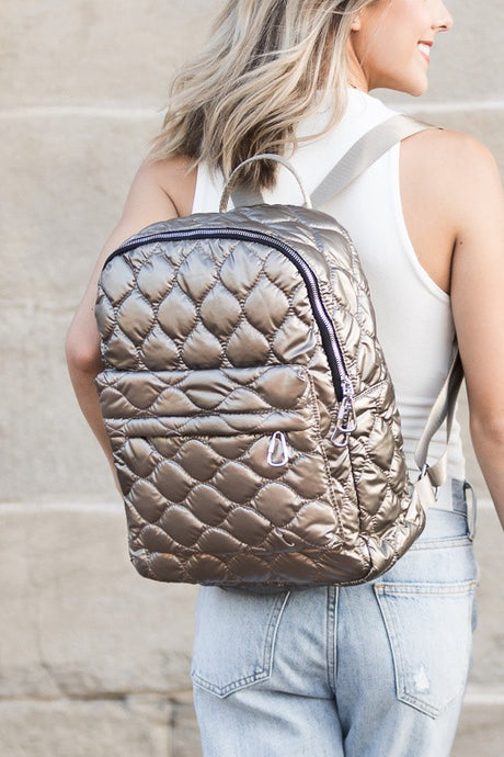 Jade Metallic Puffer Backpack king-general-store-5710.myshopify.com