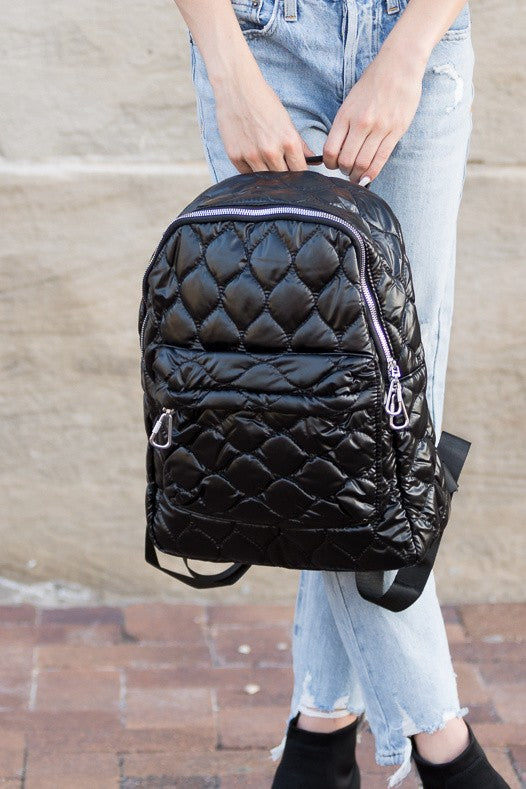 Jade Metallic Puffer Backpack king-general-store-5710.myshopify.com