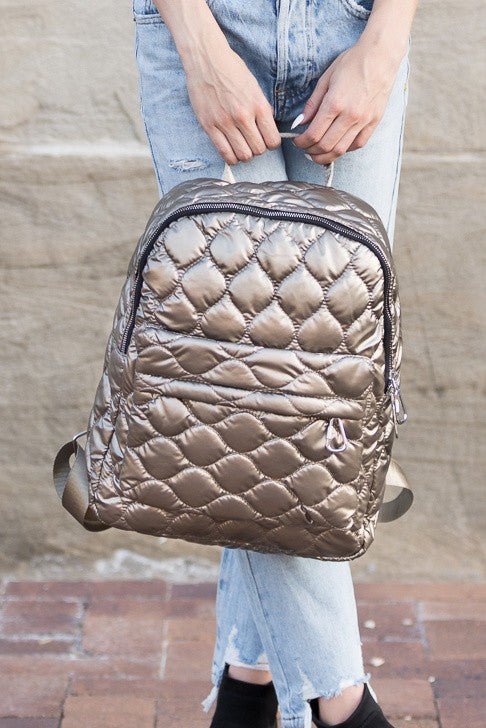 Jade Metallic Puffer Backpack king-general-store-5710.myshopify.com