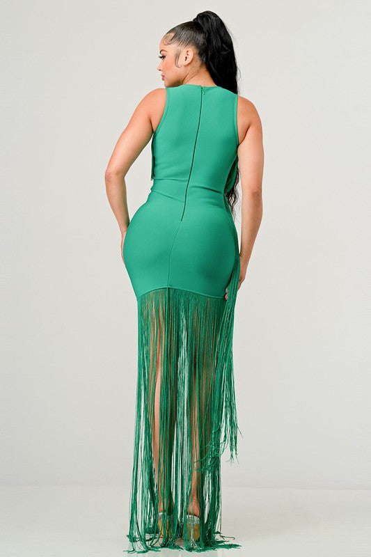 Green Feeling Festive Fringe Mini Dress king-general-store-5710.myshopify.com