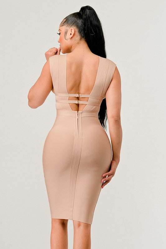 NATURALLY CHIC BANDAGE DRESS king-general-store-5710.myshopify.com