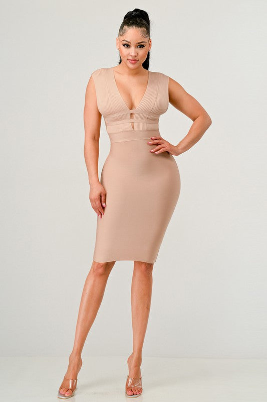 NATURALLY CHIC BANDAGE DRESS king-general-store-5710.myshopify.com