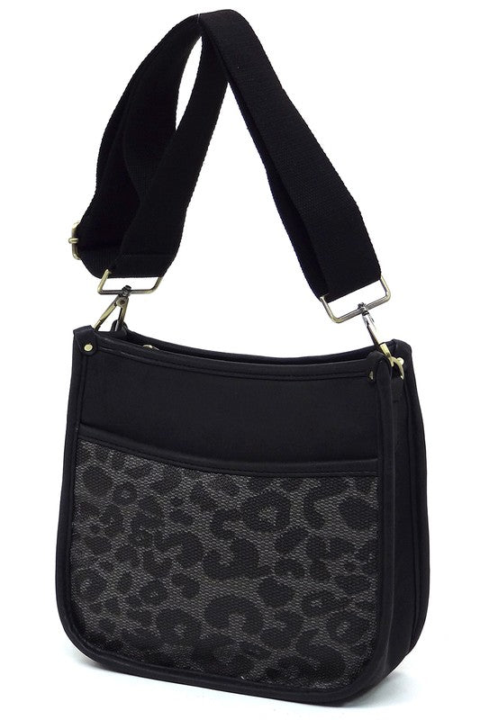 Leopard Colorblock Hobo Crossbody Bag king-general-store-5710.myshopify.com