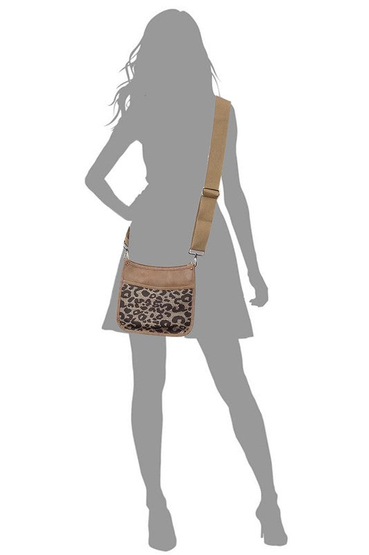 Leopard Colorblock Hobo Crossbody Bag king-general-store-5710.myshopify.com