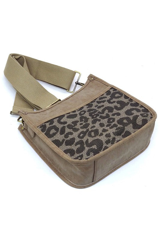 Leopard Colorblock Hobo Crossbody Bag king-general-store-5710.myshopify.com