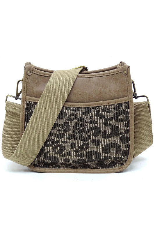 Leopard Colorblock Hobo Crossbody Bag king-general-store-5710.myshopify.com