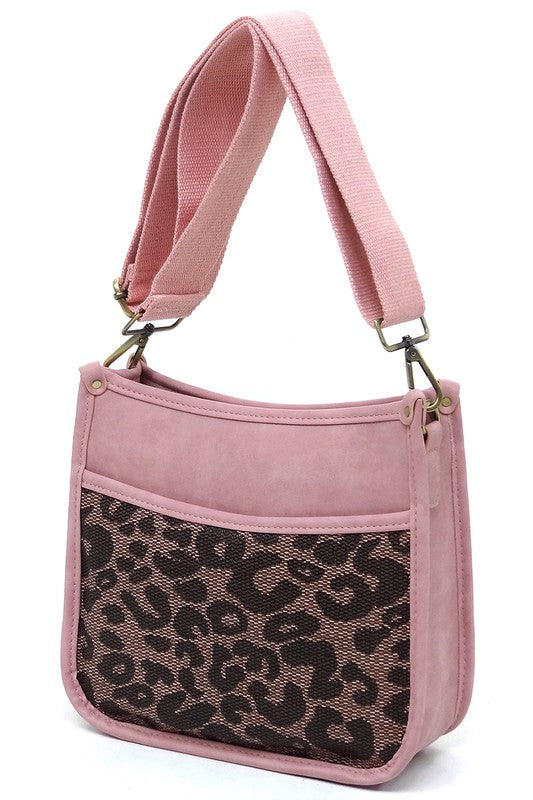 Leopard Colorblock Hobo Crossbody Bag king-general-store-5710.myshopify.com