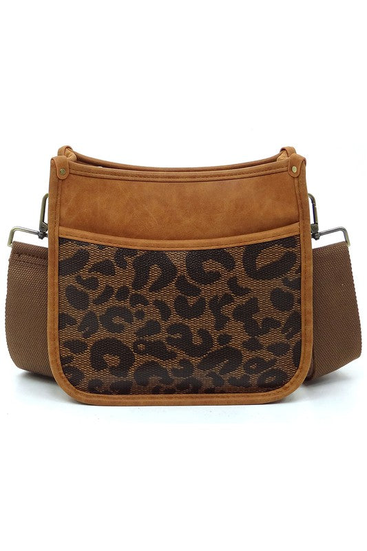 Leopard Colorblock Hobo Crossbody Bag king-general-store-5710.myshopify.com