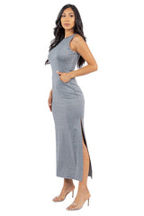 Grey Sleeveless Front Pocket Maxi Dress king-general-store-5710.myshopify.com