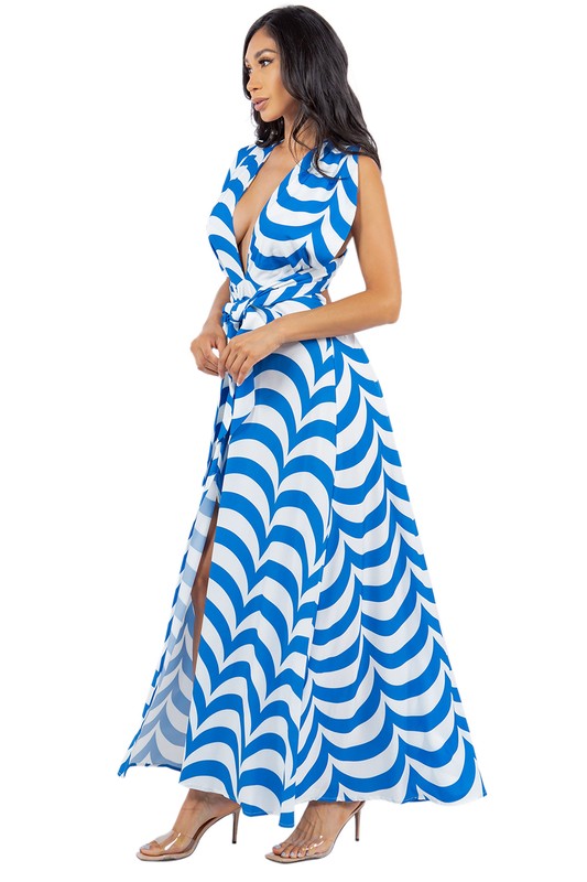 Blue White Multi Way Maxi Dress king-general-store-5710.myshopify.com