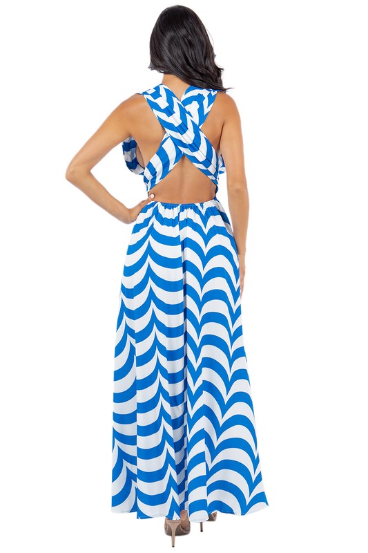 Blue White Multi Way Maxi Dress king-general-store-5710.myshopify.com