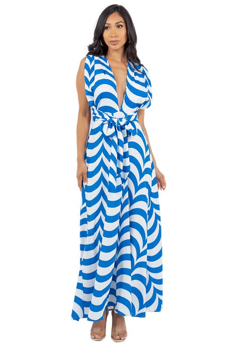 Blue White Multi Way Maxi Dress king-general-store-5710.myshopify.com