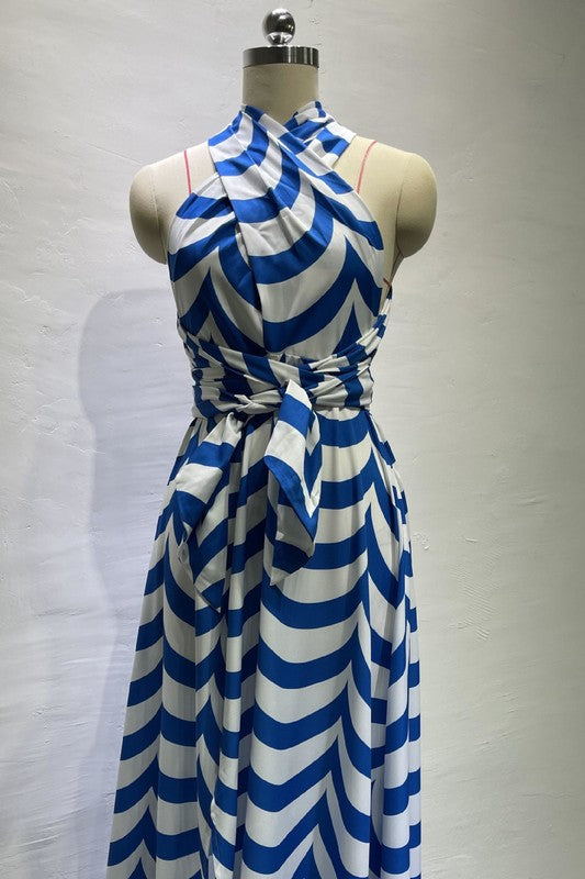 Blue White Multi Way Maxi Dress king-general-store-5710.myshopify.com