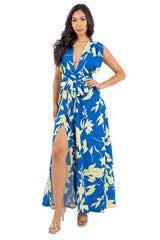 Navy Blue Sleeveless Summer Maxi Dress king-general-store-5710.myshopify.com