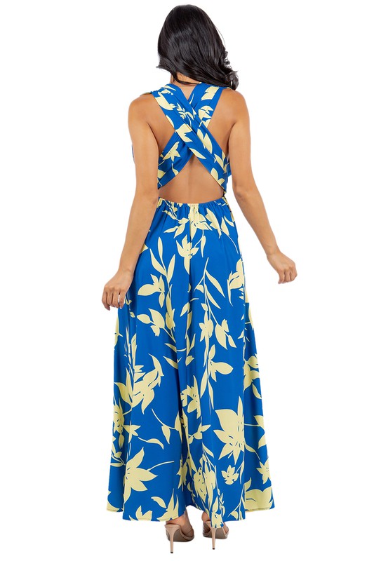 Navy Blue Sleeveless Summer Maxi Dress king-general-store-5710.myshopify.com