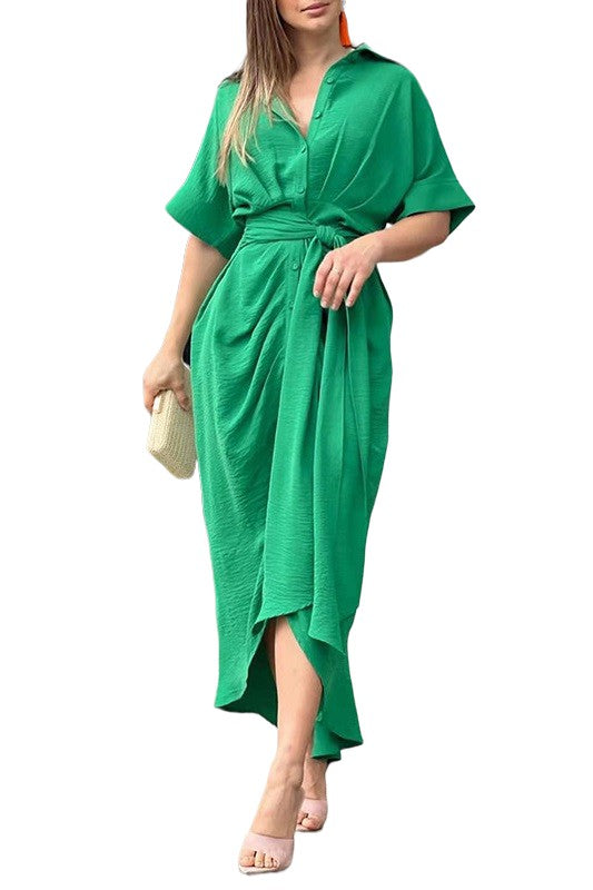 Tie Waist Summer Maxi Dress king-general-store-5710.myshopify.com