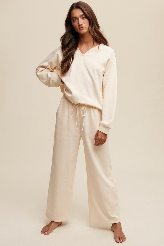 V-neck Sweatshirt and Pants Set king-general-store-5710.myshopify.com