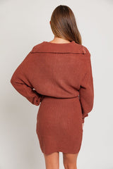 Long Sleeve Zipper Sweater Dress king-general-store-5710.myshopify.com